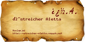 Östreicher Aletta névjegykártya